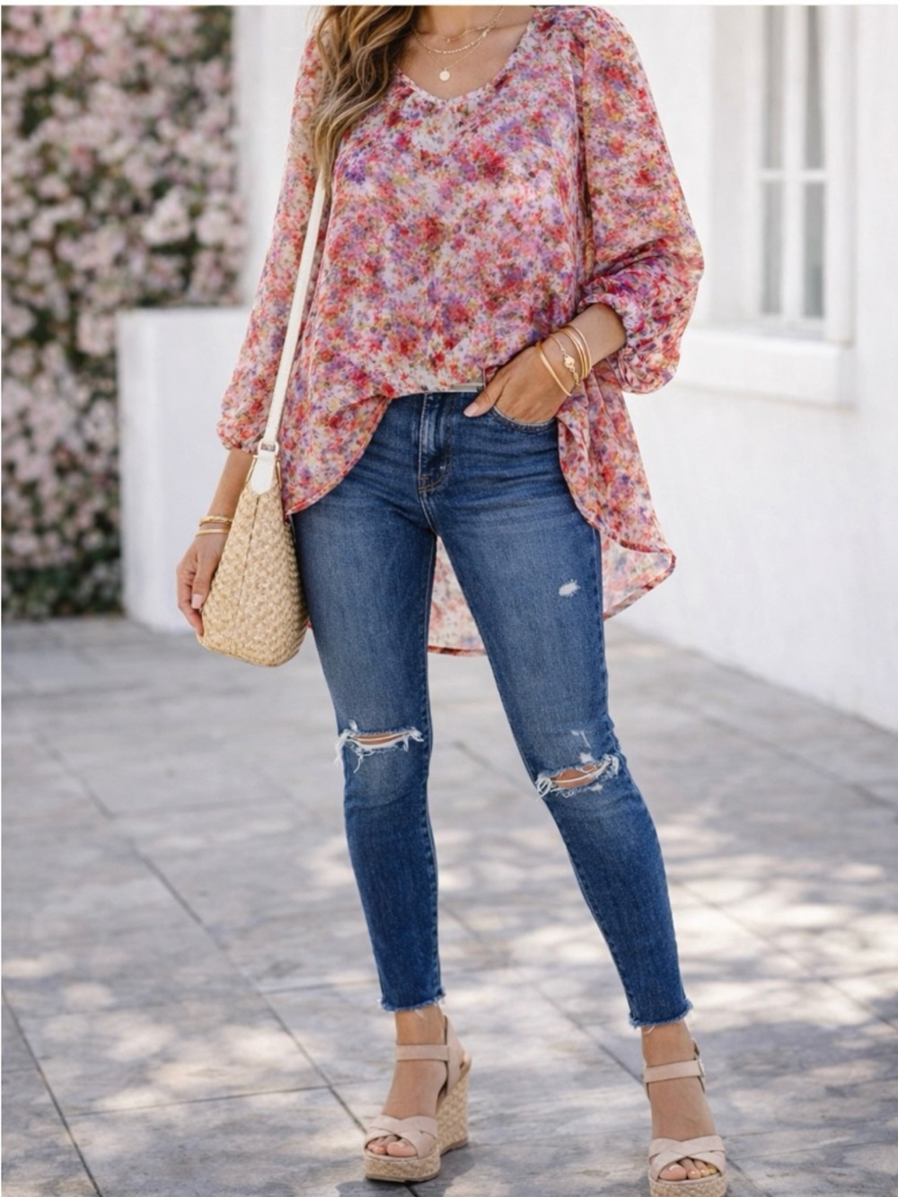 Philosophy Floral  Blouse 🌸 Romantic Spring Top | Lightweight & Flowy | NWT